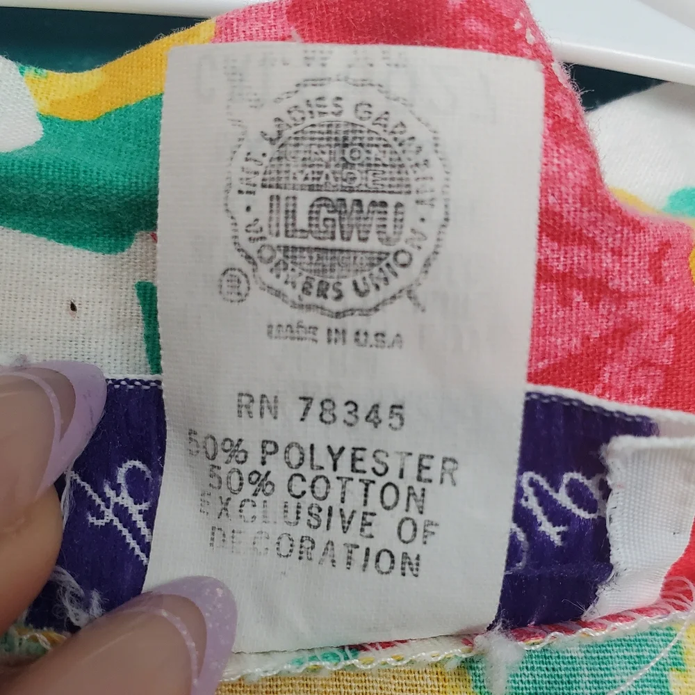 Vintage 60s Bright Floral Lightweight Robe Feminine Girly L - Picture 7 of 7